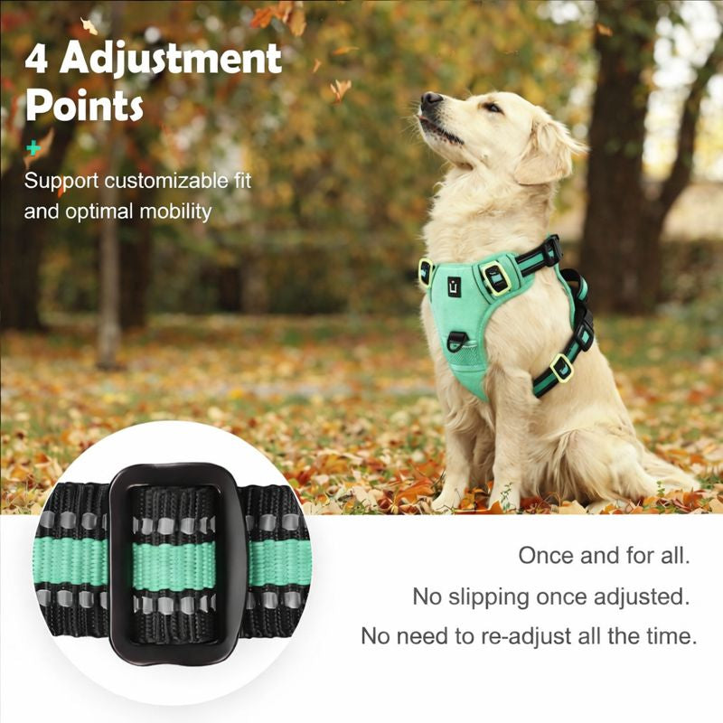 Adjustable Soft Padded No-Pull Dog Harness with Control Handle