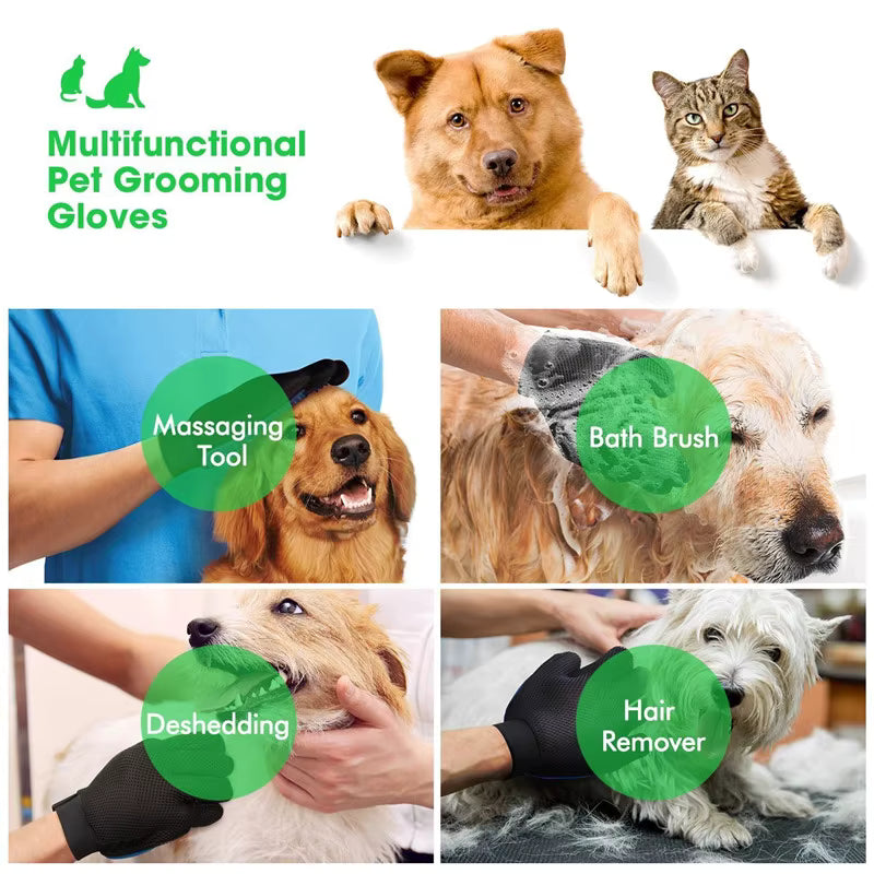 Silicone Bath Brush and Grooming Glove