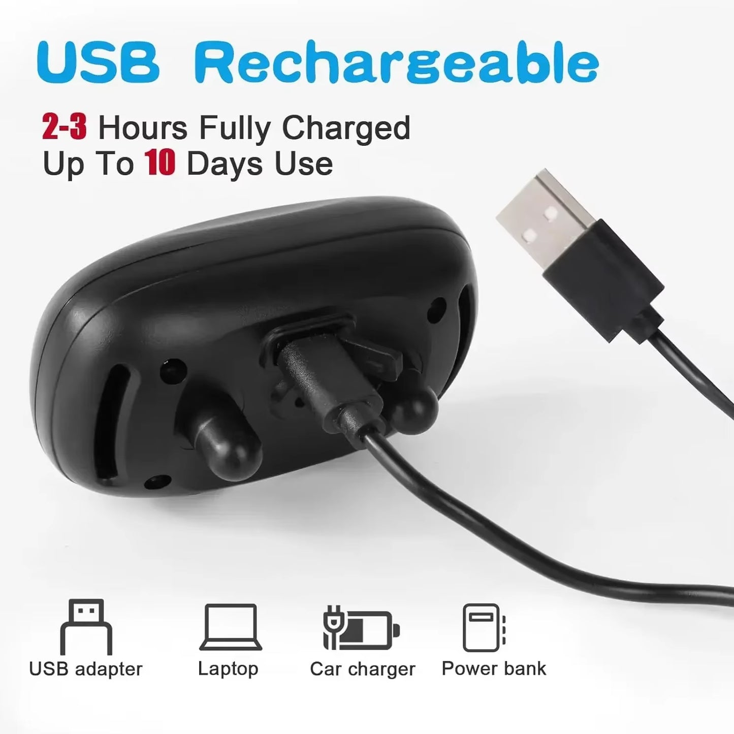 USB Rechargeable Ultrasonic Dog Training Collar with Anti-Barking Vibration Feature